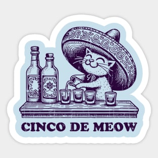 Cinco de Meow Sticker